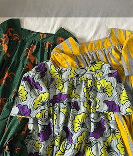 ティアードワンピース – アフリカンバティックワンピースJua