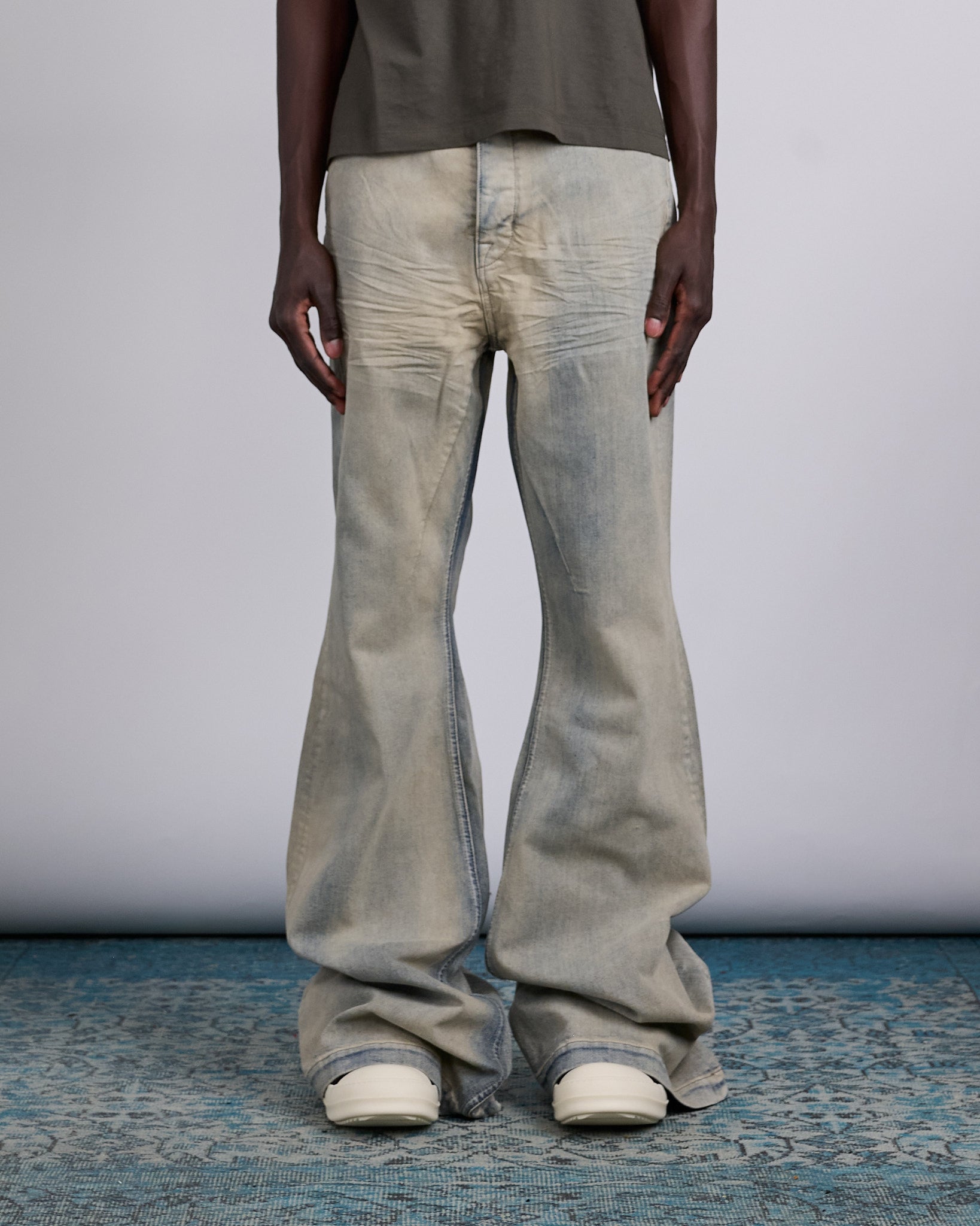 Rick Owens DRKSHDW Bolan 13oz Jean Mineral Pearl – LESS 17