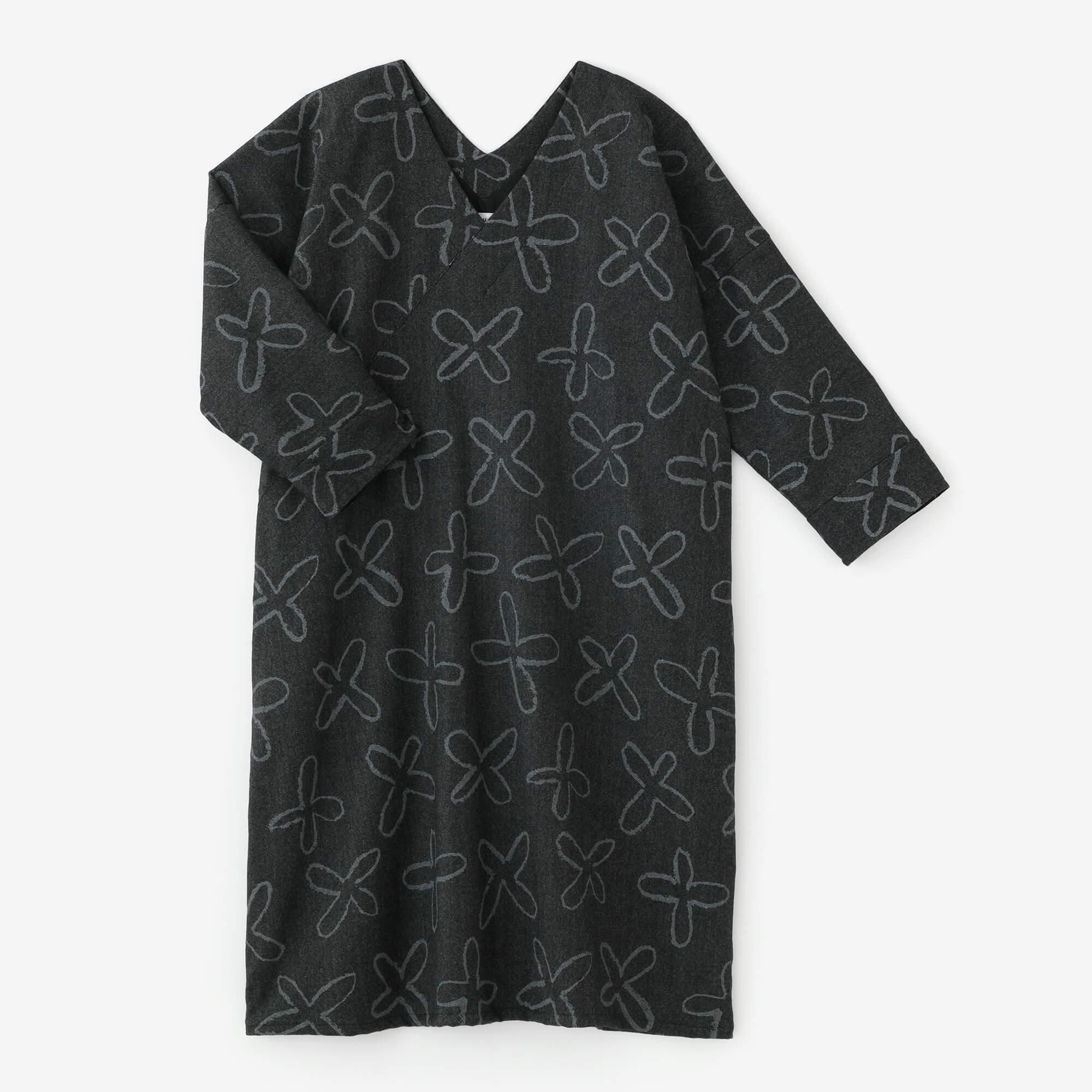 net限定】梳毛綾織（そもうあやおり） 抜衿長方形衣（ぬきえりちょうほう