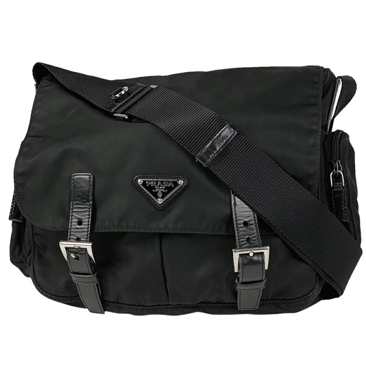 楽天市場】プラダ PRADA ロゴプレート ショルダーバッグ