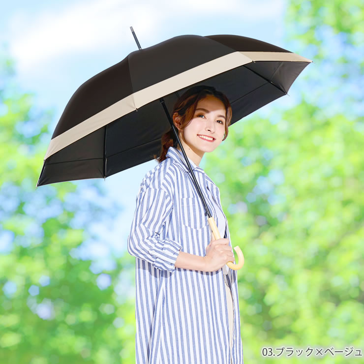 楽天市場】日傘 完全遮光 長傘 晴雨兼用 8本骨［ ブラックコーティング