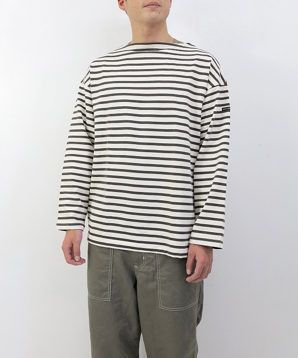 Saint James/セントジェームス OUESSANT LOOSE - ECRU/TAUPE（生成り