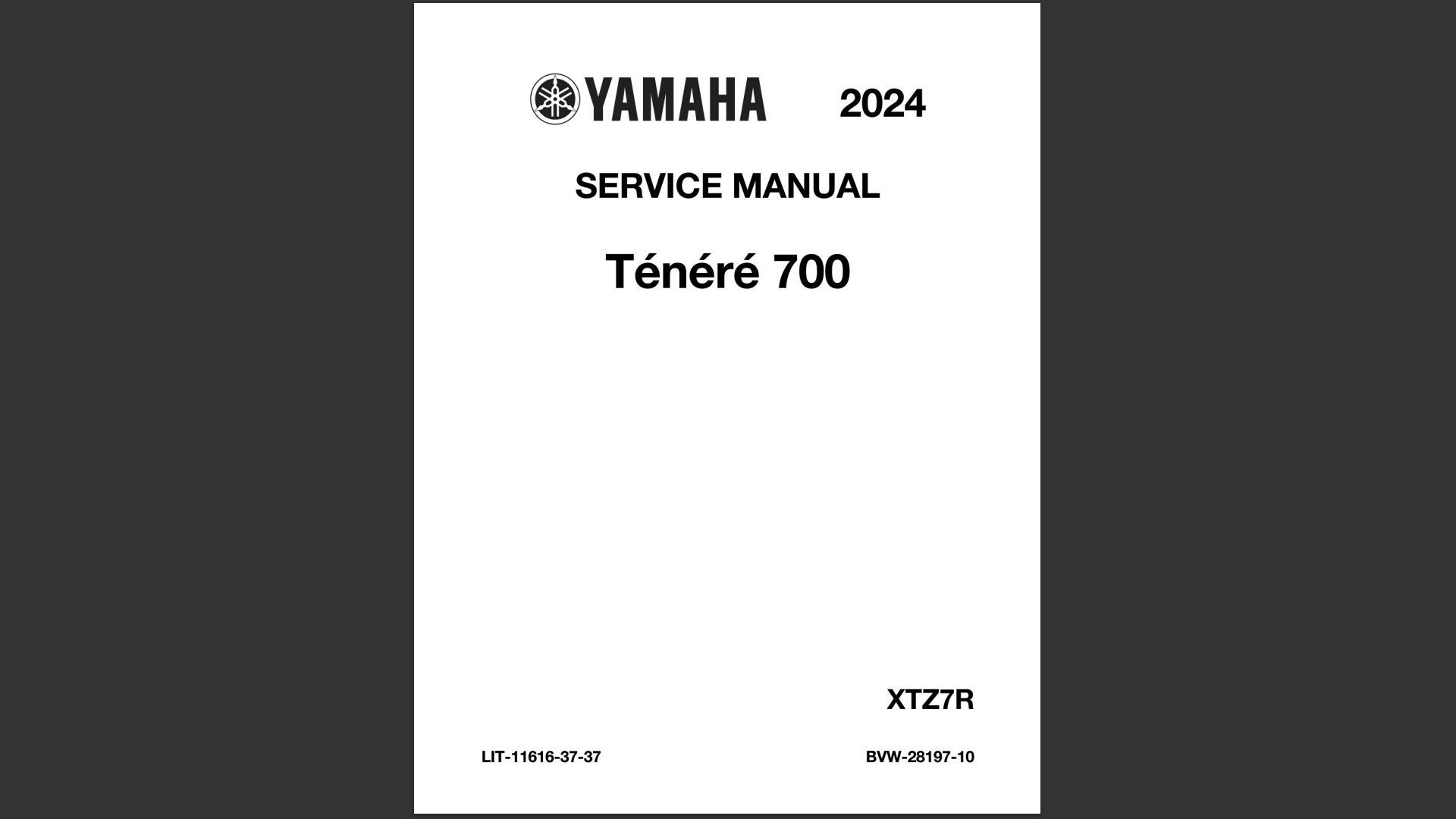 ヤマハ テネレ 700 - 2024 のサービス マニュアル - PDF ダウンロード
