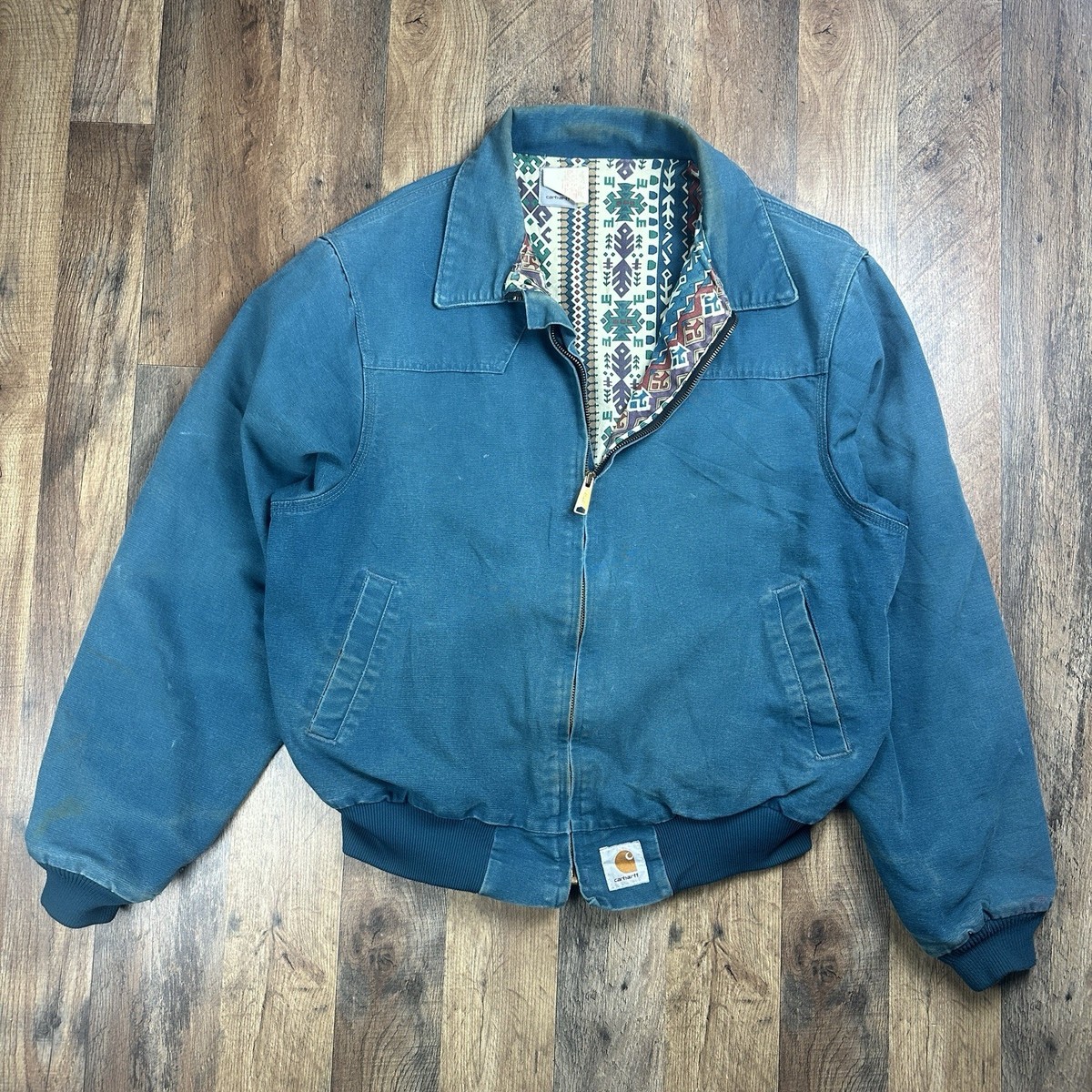 VTG 1994 CARHARTT SOUTHWEST BLANKET LINED WESTERN JACKET JS1455