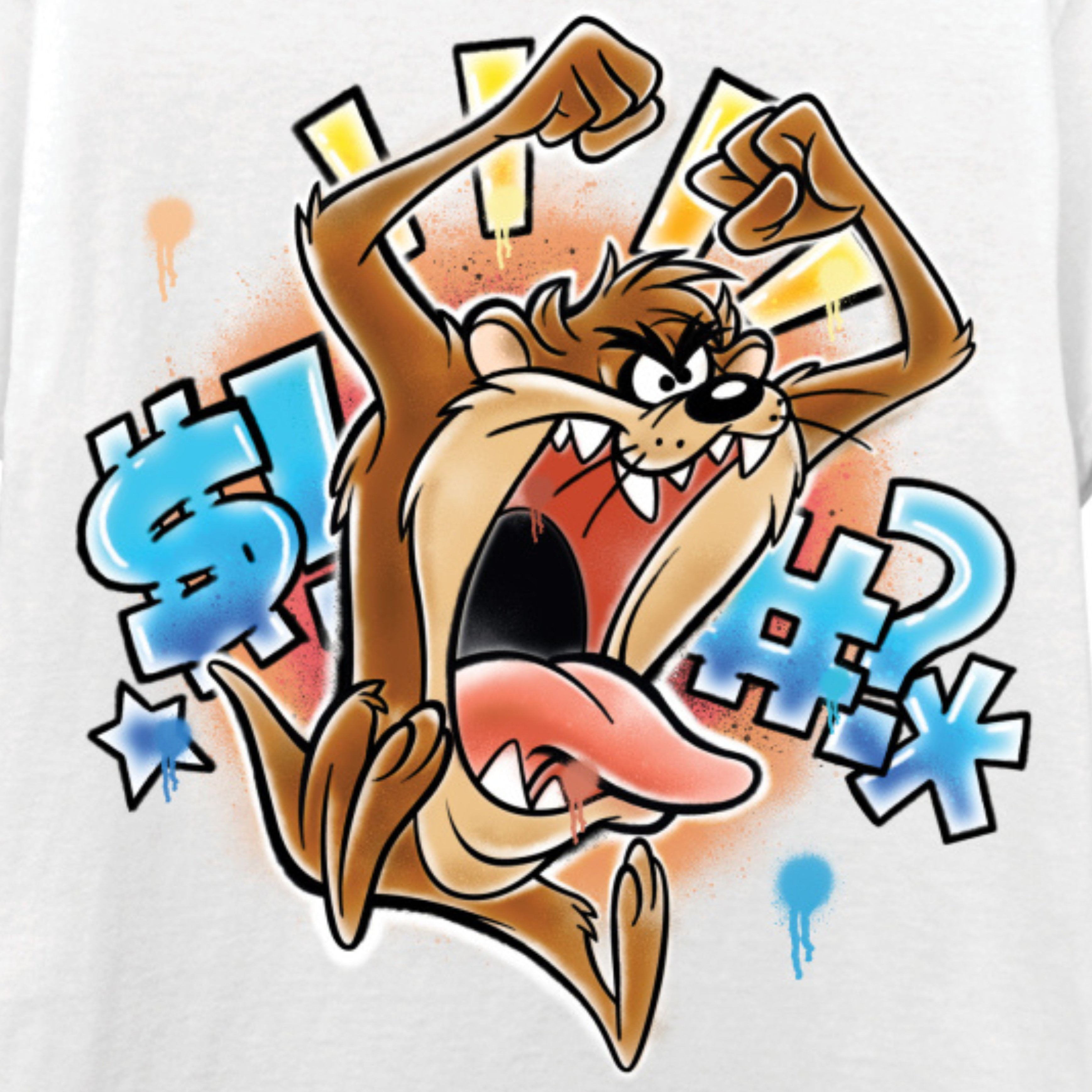 Warner Bros Tasmanian Devil Looney Tunes Men's Crewneck T-Shirt