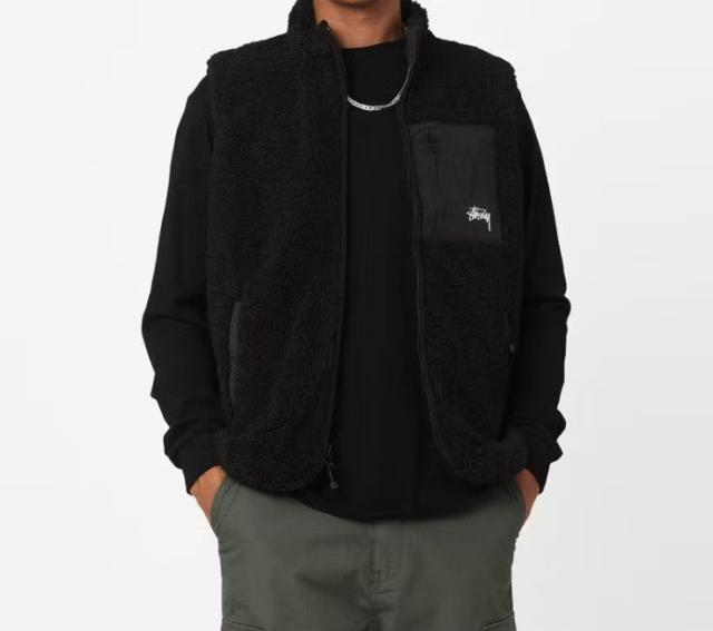 Stussy ステューシー ベスト リバーシブル Reversible Stock Sherpa