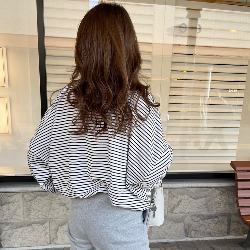 Border long t-shirts(Ivory) | K