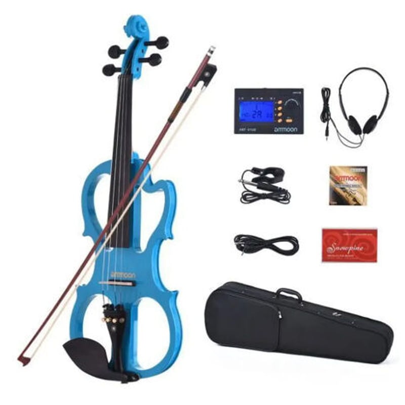 エレキバイオリン 4/4 本体 ケース チューナーセット 4色展開