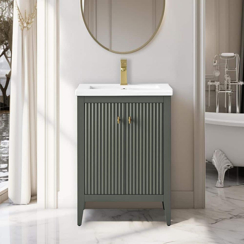 Vanity Art 24 in. W x 18.5 in D x 34 in. H Single Sink Bath Vanity
