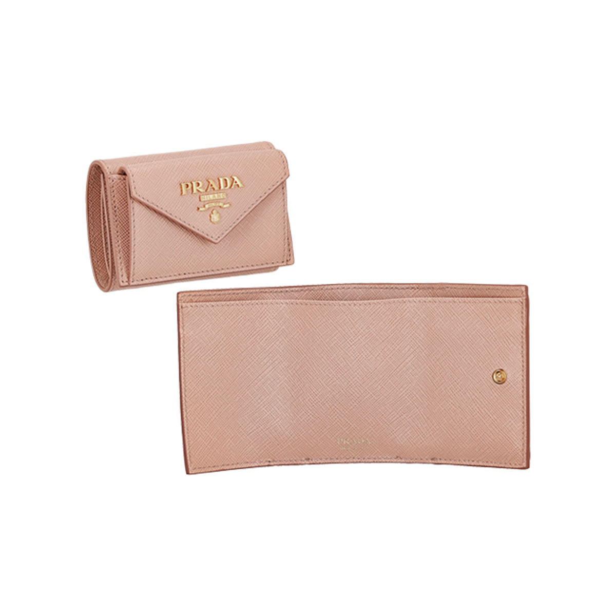プラダ PRADA 財布 三つ折り財布 折りたたみ財布 小銭入れ付き PR