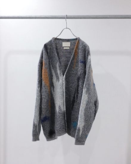 YOKE | STILL JACQUARD CARDIGAN(TOP GRAY) | スティルジャガード