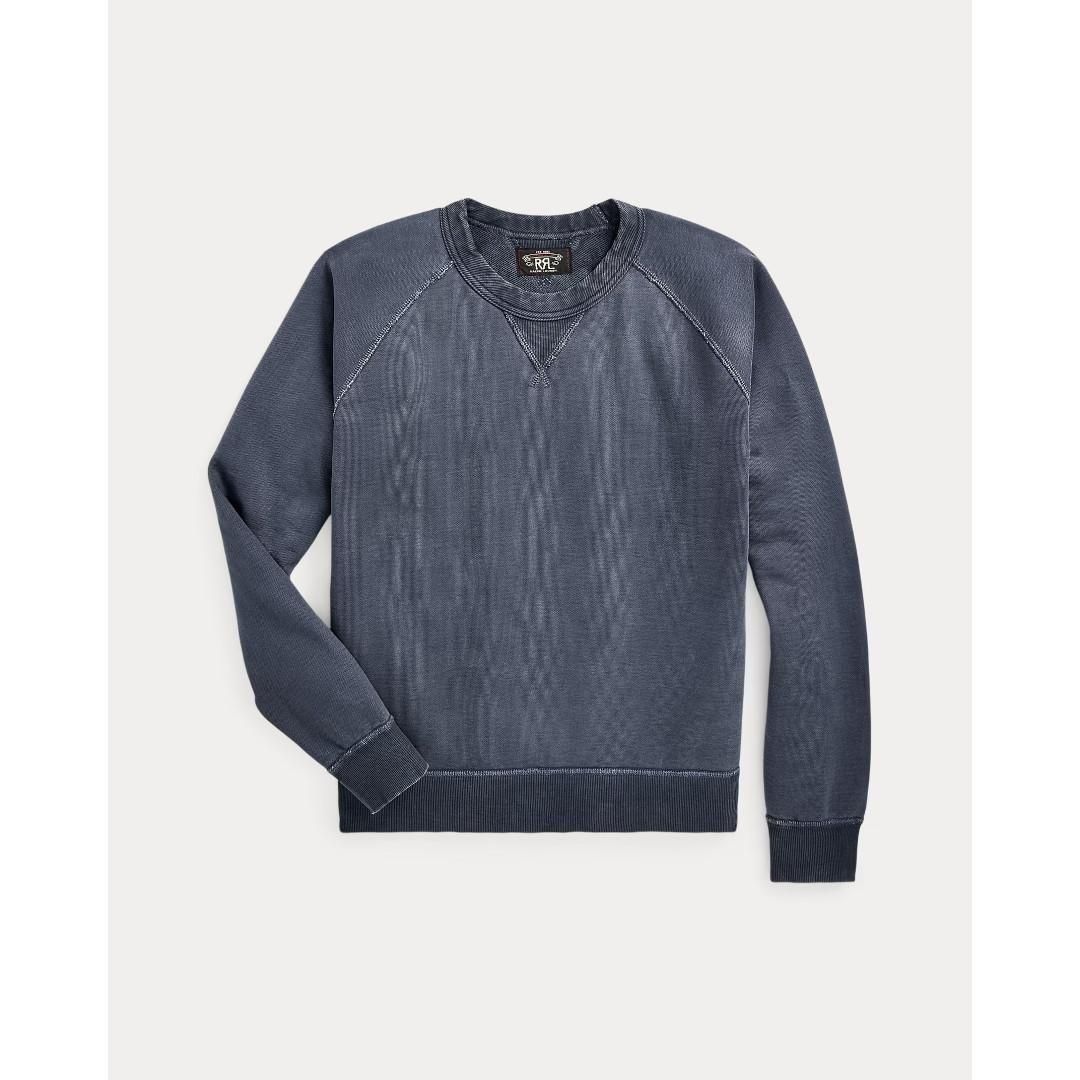 RRL | ダブルアールエル GARMENT-DYED FRENCH TERRY SWEATSHIRT NAVY