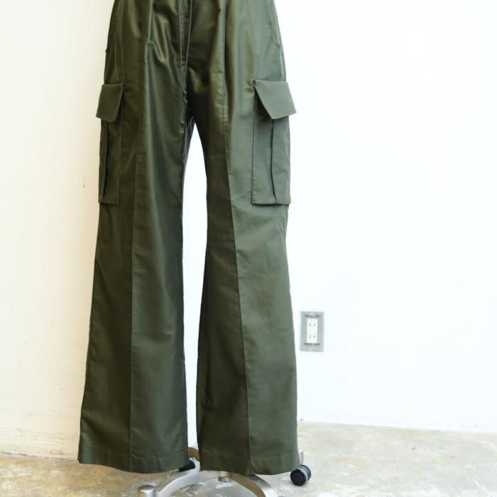 Mame Kurogouchi マメ クロゴウチ Cotton High Waisted Cargo Trousers