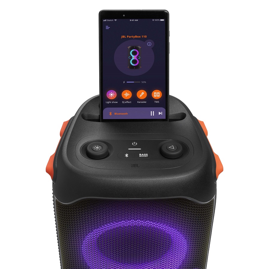 JBL PartyBox 110 | 防滴機能とアプリ対応でさらに進化した多目的