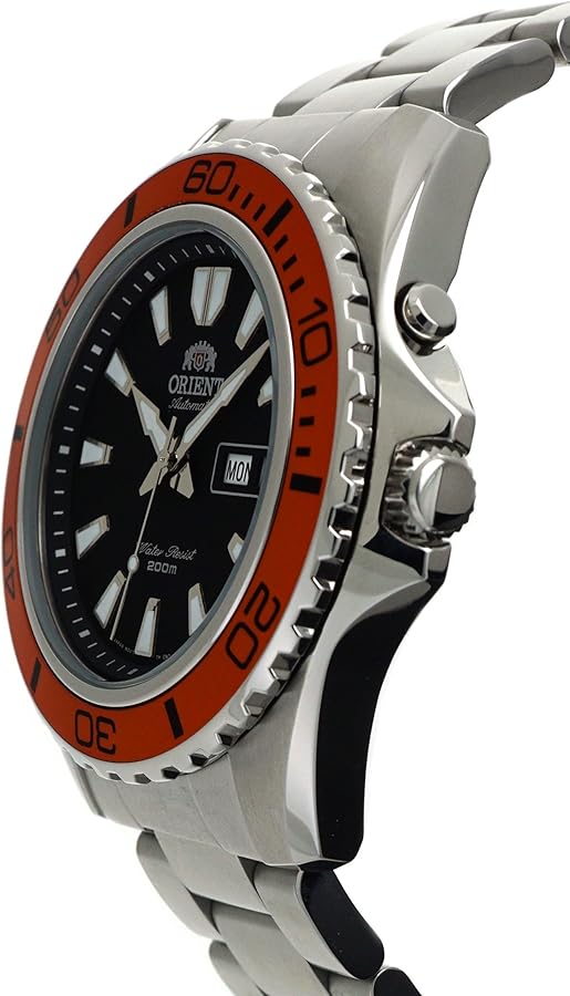 Amazon | ORIENT 'MAKO XL' 200m ダイビング スポーツ 自動 オレンジ
