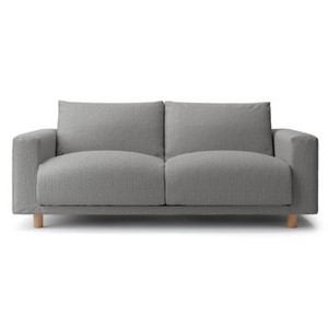 Amazon｜無印良品 カバー 杢グレー 綿帆布 ソファ本体 2シーター