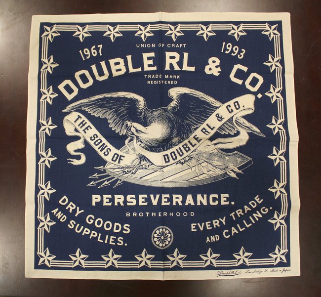 RRL / ダブルアールエル 藍染め イーグルプリント バンダナ 日本製