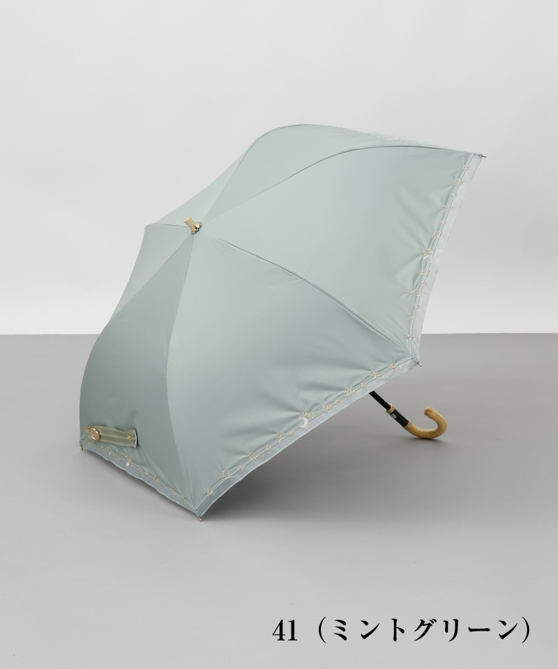 Beaurance （ビューランス）】ラメ刺しゅう縁オーガンジー晴雨兼用傘