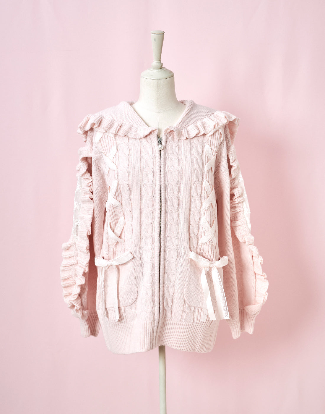 Honey lace up knit アウター – mellfy memory