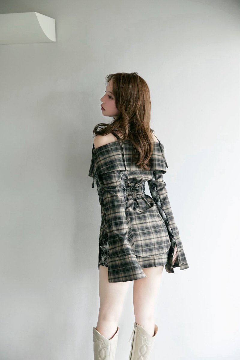 Chloe check set up color beige size s/m ¥19800-tax in 3種類の