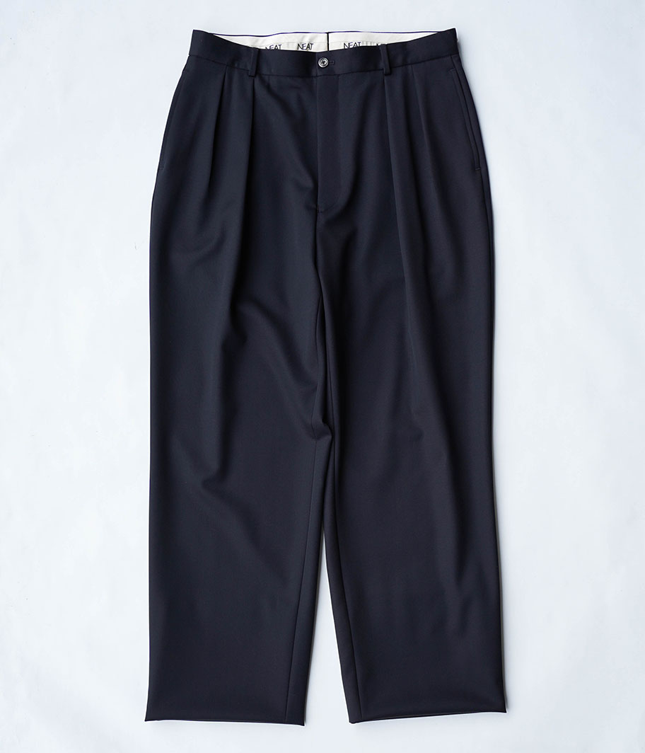 NEAT Wool Gabardine NEAT Chino [NAVY] - Fresh Service NECESSARY or