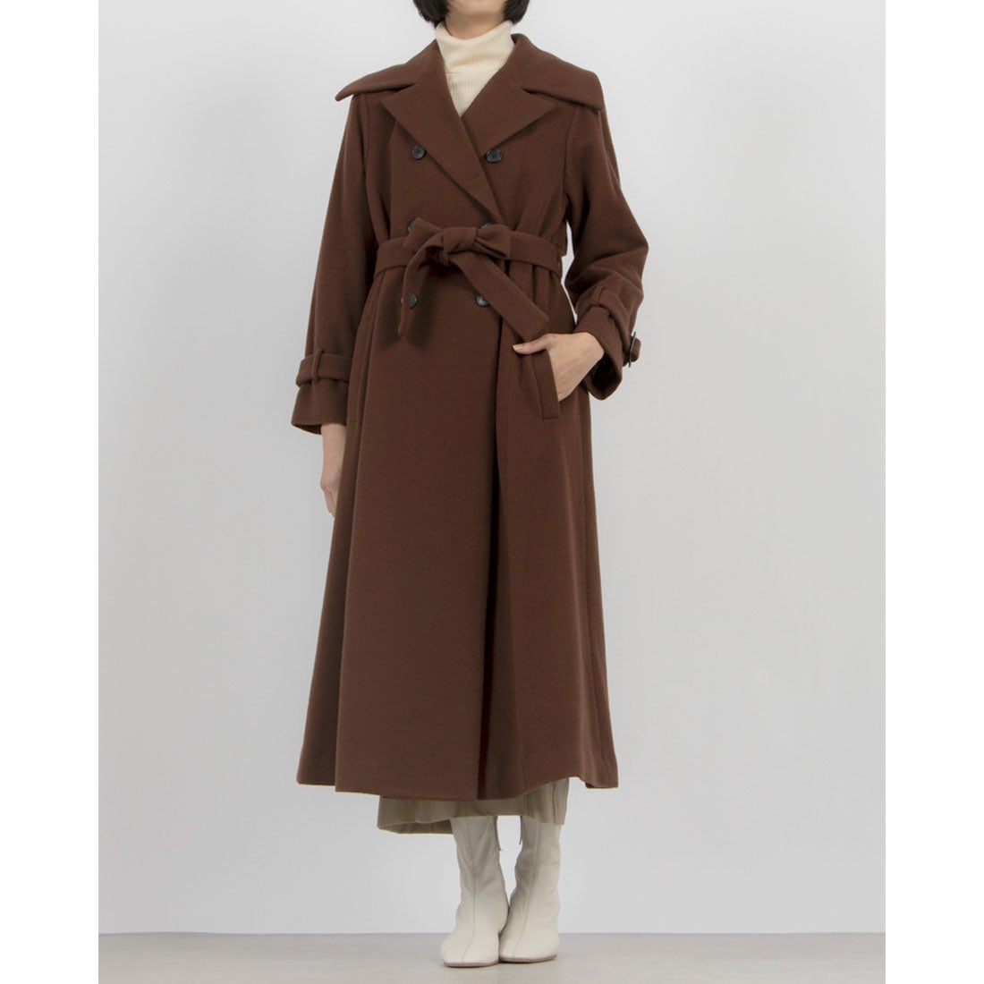 トーナル TONAL ウールトレンチコート （ブラウン） -ファッション通販
