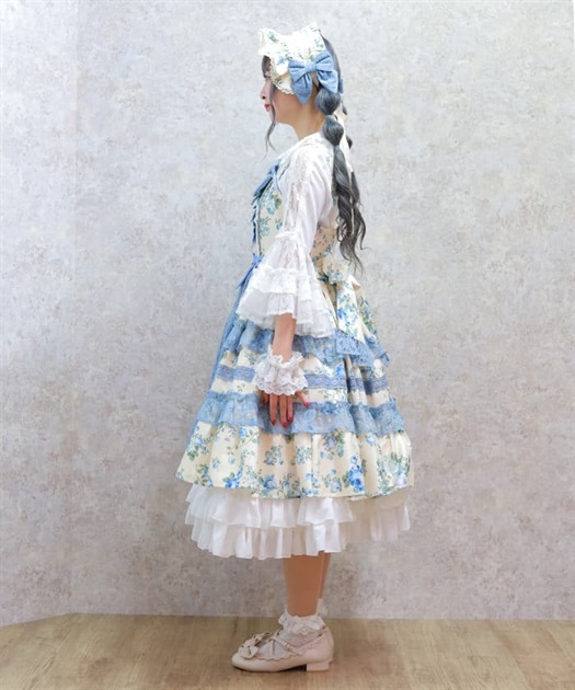 アンティークローズ柄ジャンパースカート | kawaii | axes femme