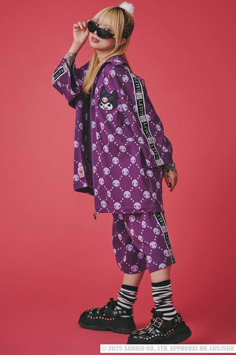 クロミ×GALFY(ガルフィー) ドクロだらけ夏セットアップ - Purple