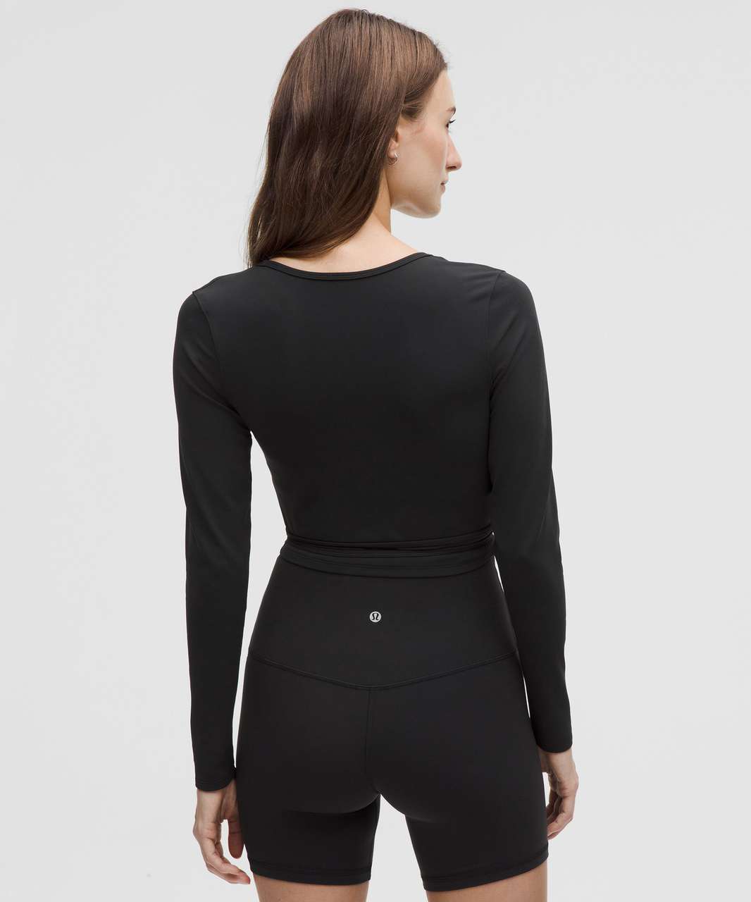 Lululemon Nulu Long-Sleeve Cropped Wrap - Black - lulu fanatics