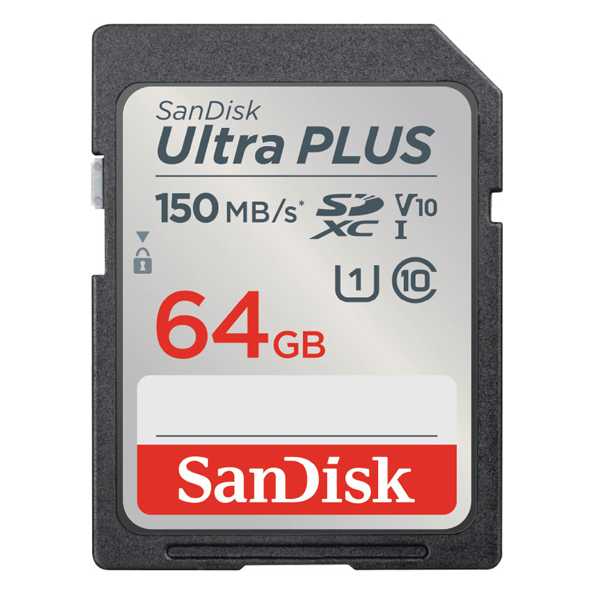 サンディスク SDカード 64GB ウルトラ プラス SDXC UHS-I SDSDUWC-064G