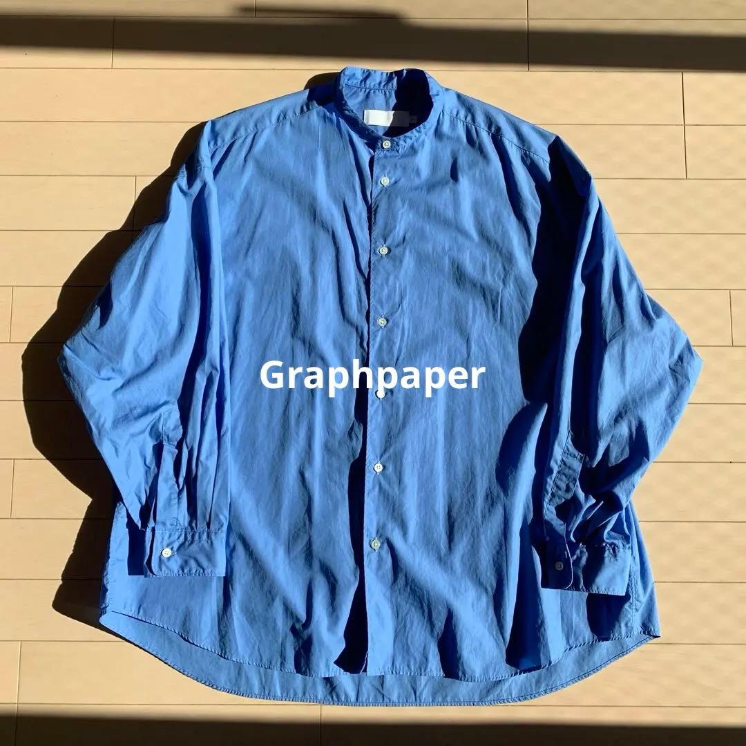 トップス Graphpaper Broad L/S OversizedBandCollar Graphpaper (グラフペーパー) Broad L/S Oversized Band Collar Shirt