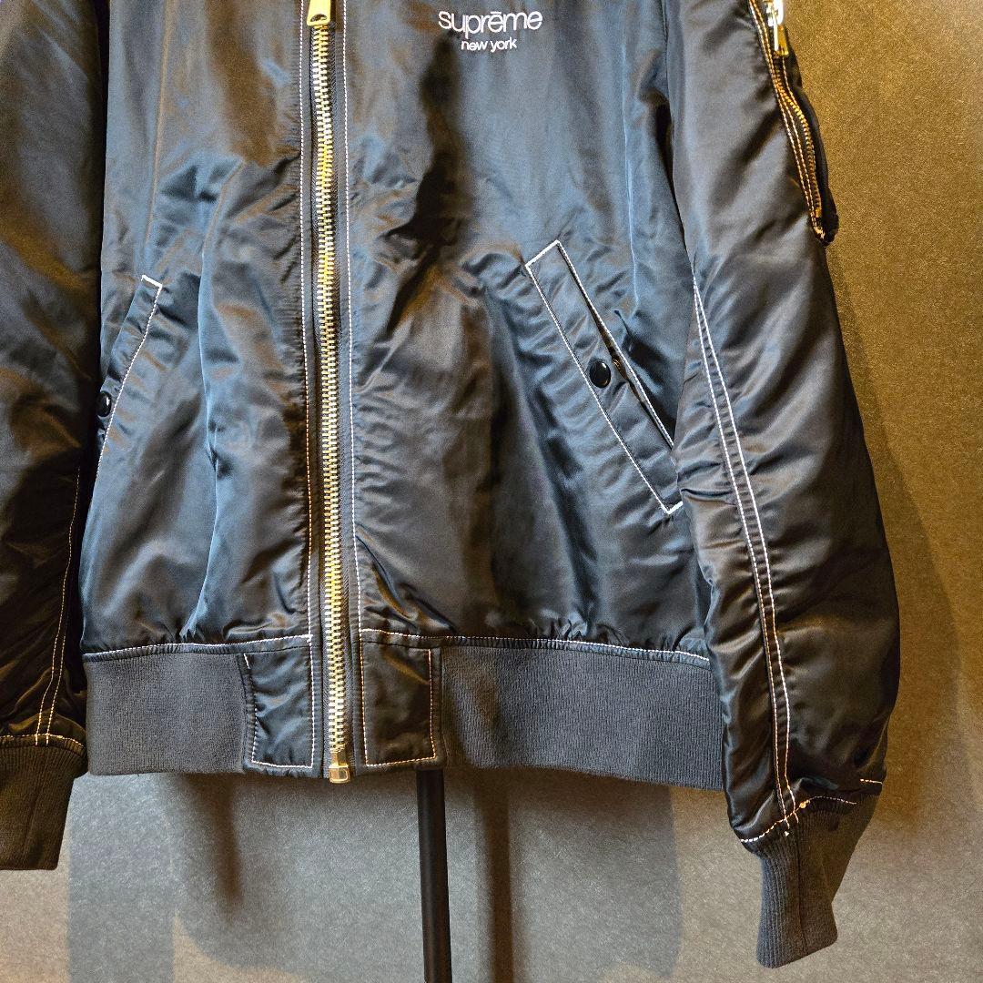 美品 Supreme シュプリーム リバーシブル MA-1 ジャケット ゼブラ