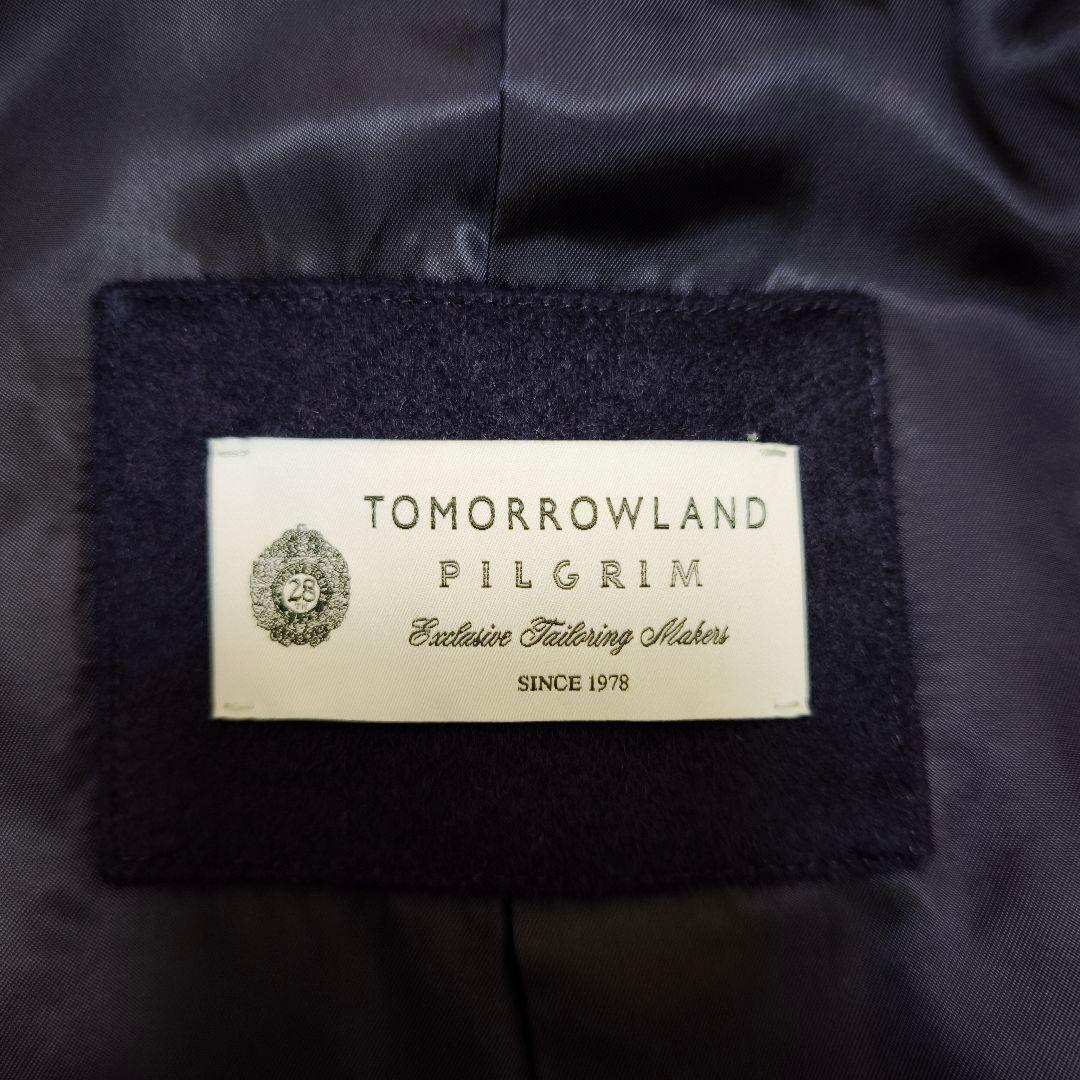 極美品 トゥモローランドピルグリム カシミヤ混 ダブルブレストコート
