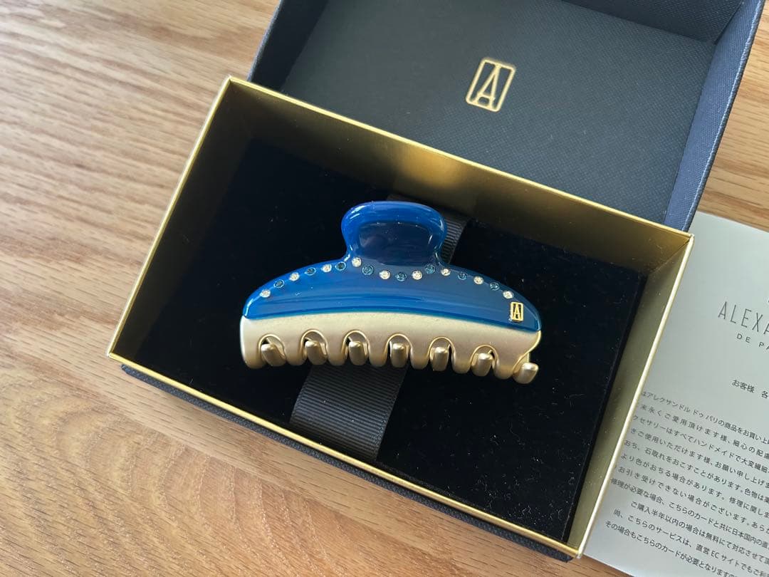 アレクサンドルドゥパリ Mクリップ （クリアブルー）スワロフスキー M クリップ｜ALEXANDRE DE PARIS（アレクサンドル ドゥ パリ）