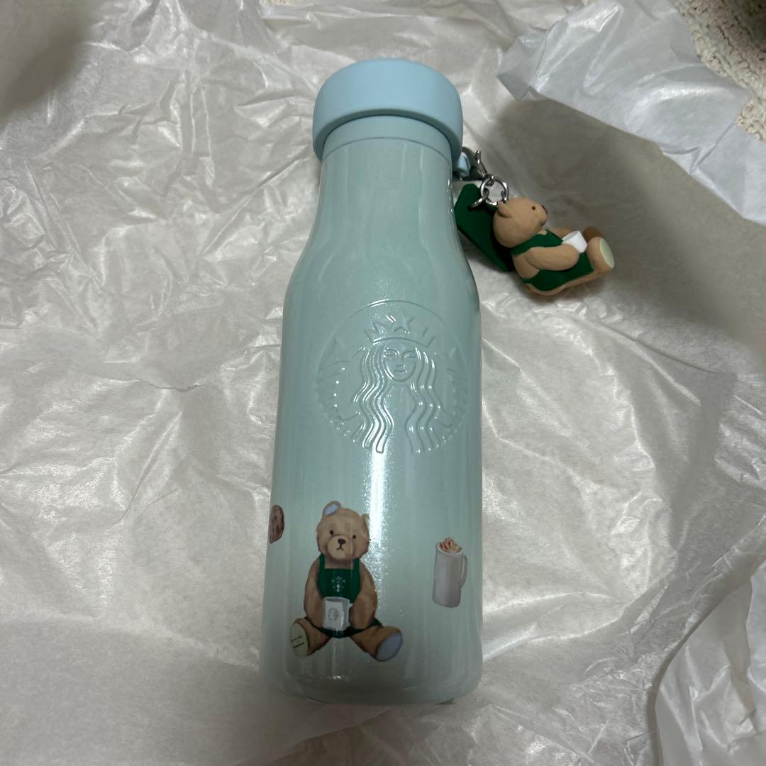 ジェラピケ　ベアチャーム付き　ステンレスボトル gelato pique（ジェラートピケ） 【新品】gelato pique リッドカバー