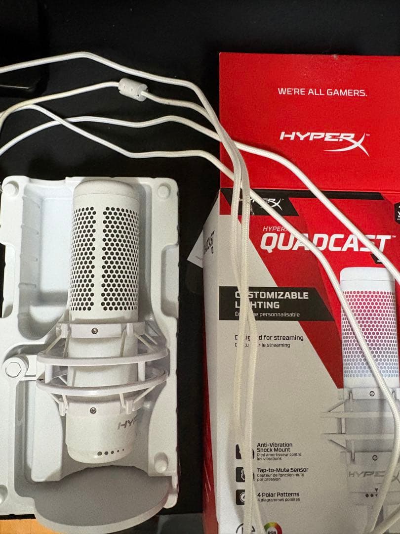 HyperX QuadCast Sコンデンサーマイク QuadCast S – USBコンデンサーゲーミングマイク