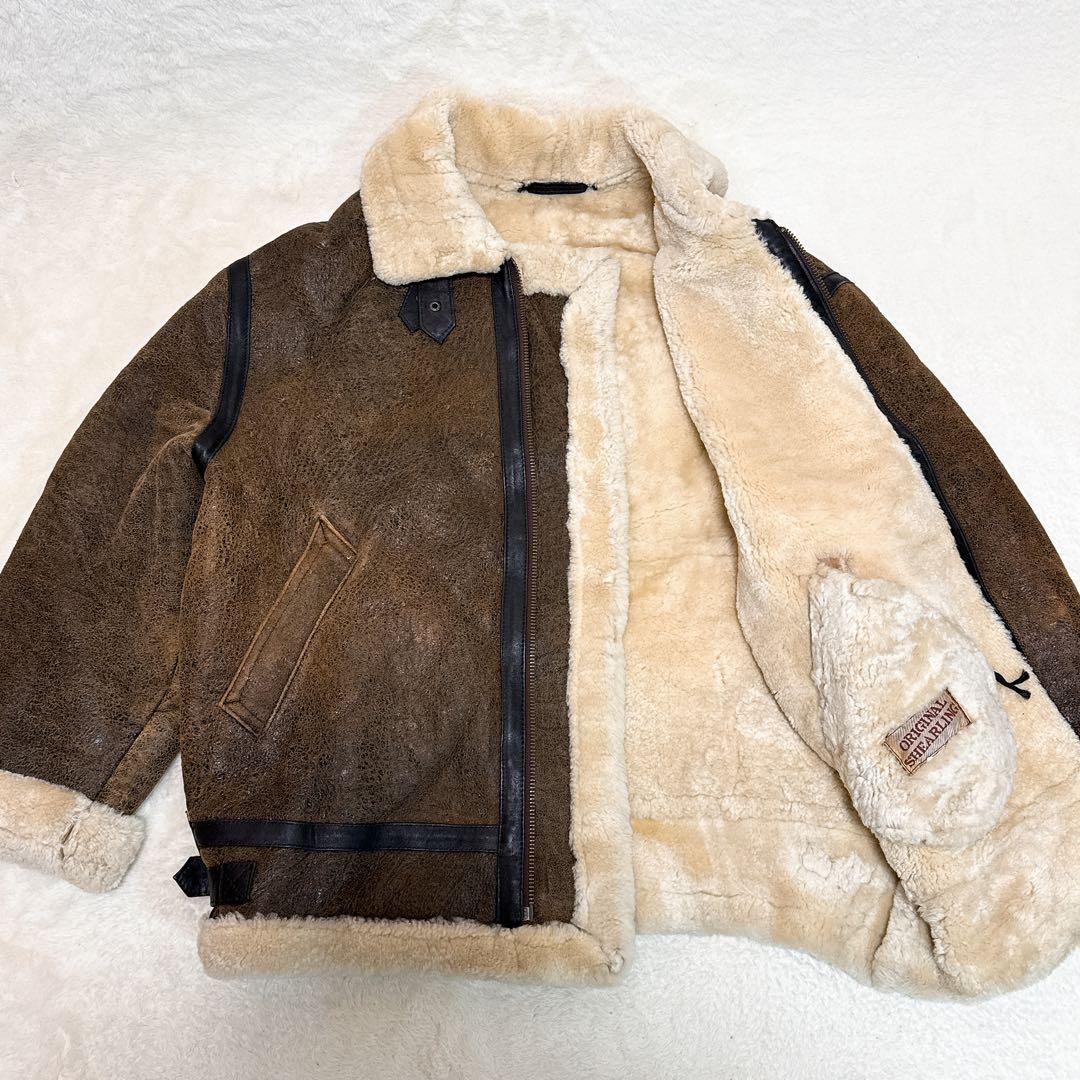 美品✨ B-3 ムートン フライトジャケット 2XL 大きいサイズ ブラウン 楽天市場】フェイクムートン B-3 フライトジャケット | M~2XL 全2色