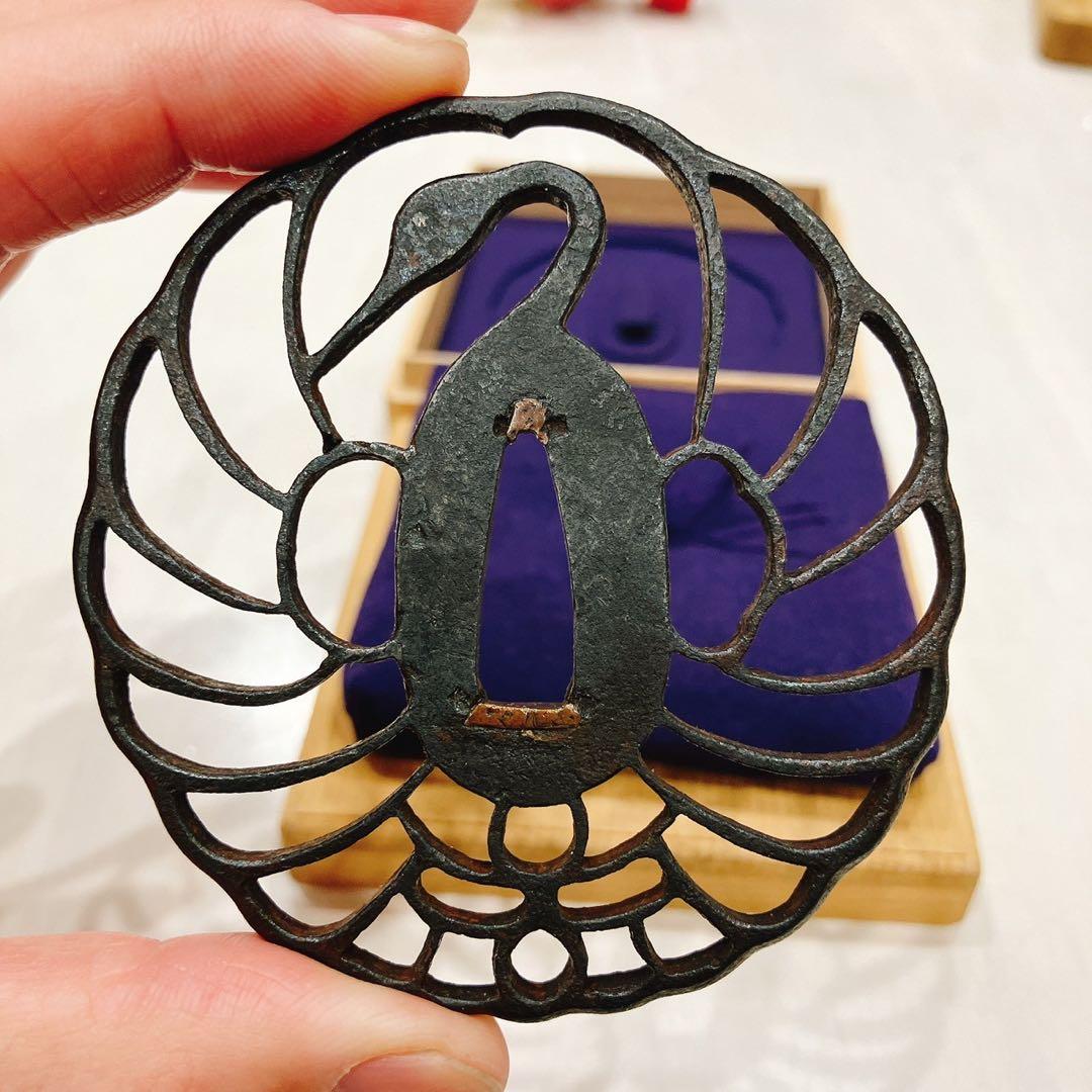 鶴丸 透かし 鍔 鍔：鶴丸透図 Tsuba:Tsurumaru Sukashi Zu