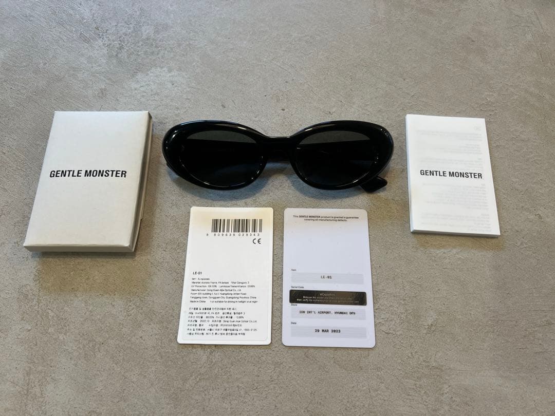 GENTLE MONSTER LE-01 サングラス 本物認定カード付 - メルカリ