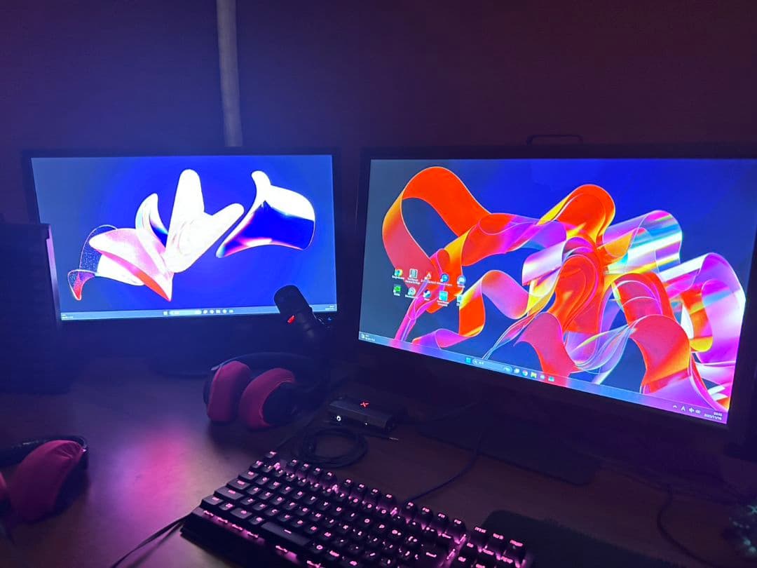 【超美品】ゲーミングモニターセット JAPANNEXT 24.5インチ IPSパネル搭載 500Hz対応 フルHD(1920x1080