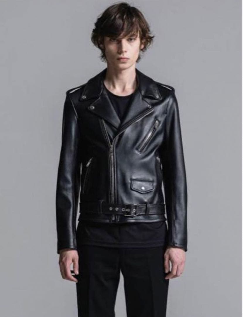 LITHIUM HOMME ダブルライダーズジャケット 46size LAMB LEATHER W-RIDERS JACKET | ラムレザーダブルライダース