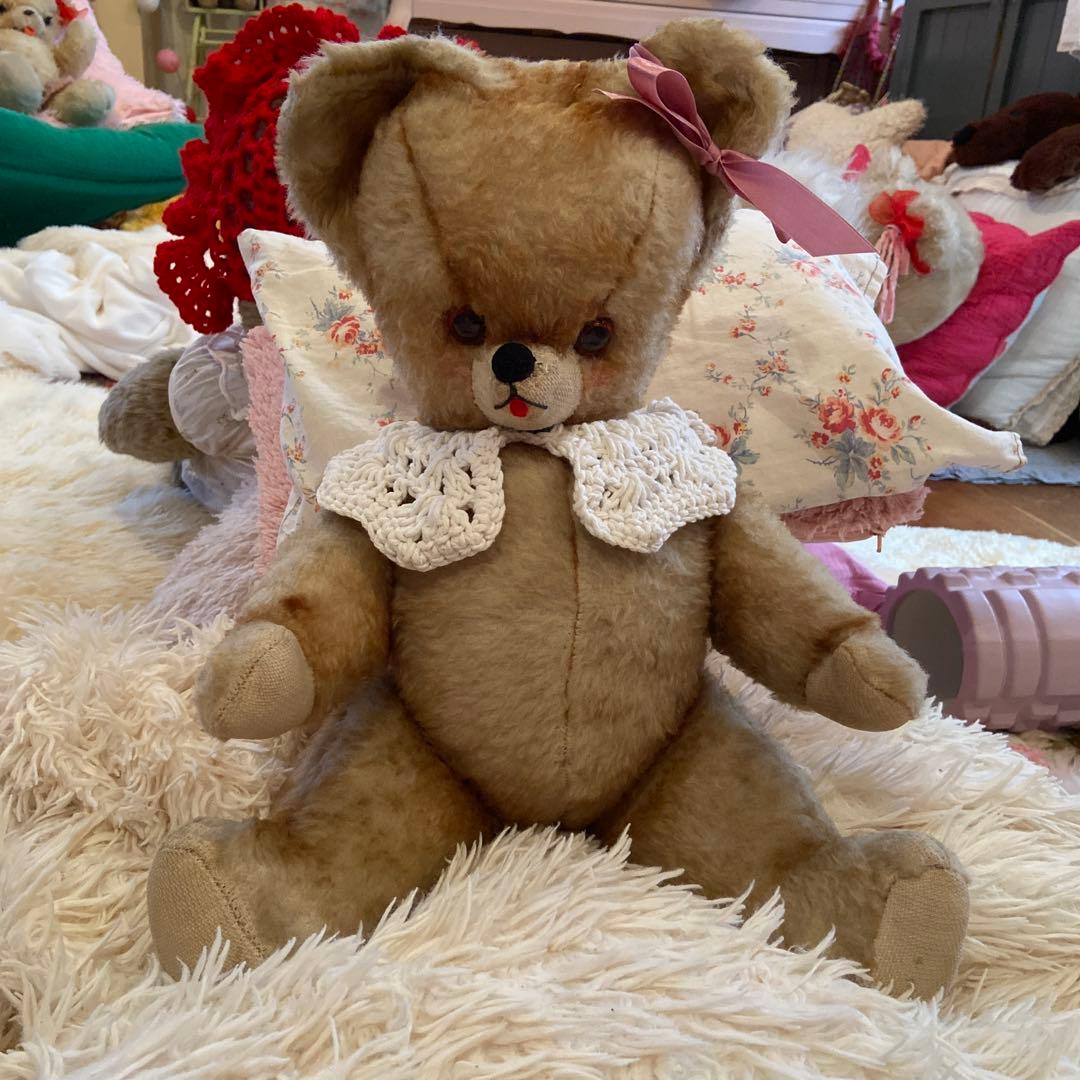 フランスアンティークベア ビンテージベア テディベア - メルカリ