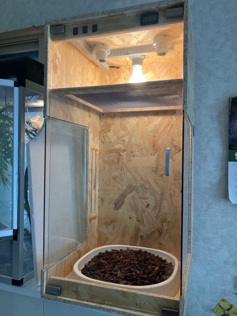 爬虫類　木製飼育ケージ　前面ガラス無し　40X40X80CM 楽天市場】小動物 爬虫類 ペットケージ Sサイズ 幅約40cm 木製 無垢材