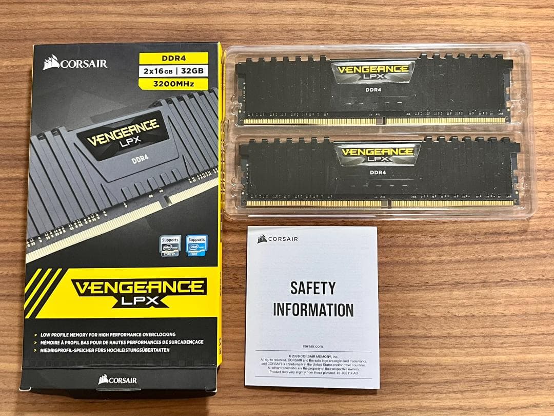【Corsair】Vengeance DDR4 16GB×2 3200MHz VENGEANCE® LPX 16GB (2 x 8GB) DDR4 DRAM 3200MHz C16 Memory Kit - Black