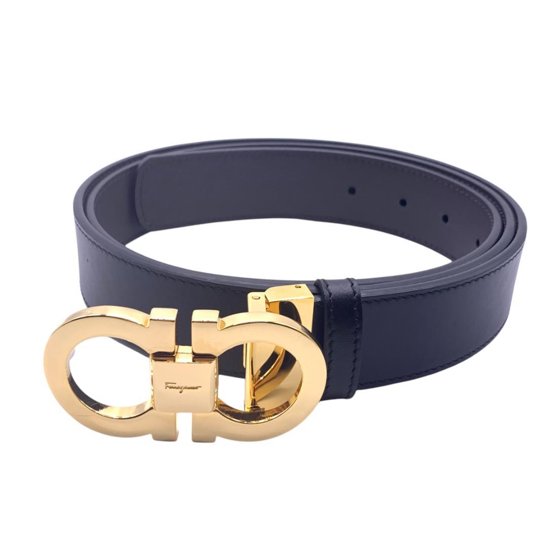 美品Ferragamo フェラガモ ベルト リバーシブル 調整可 最大120cm