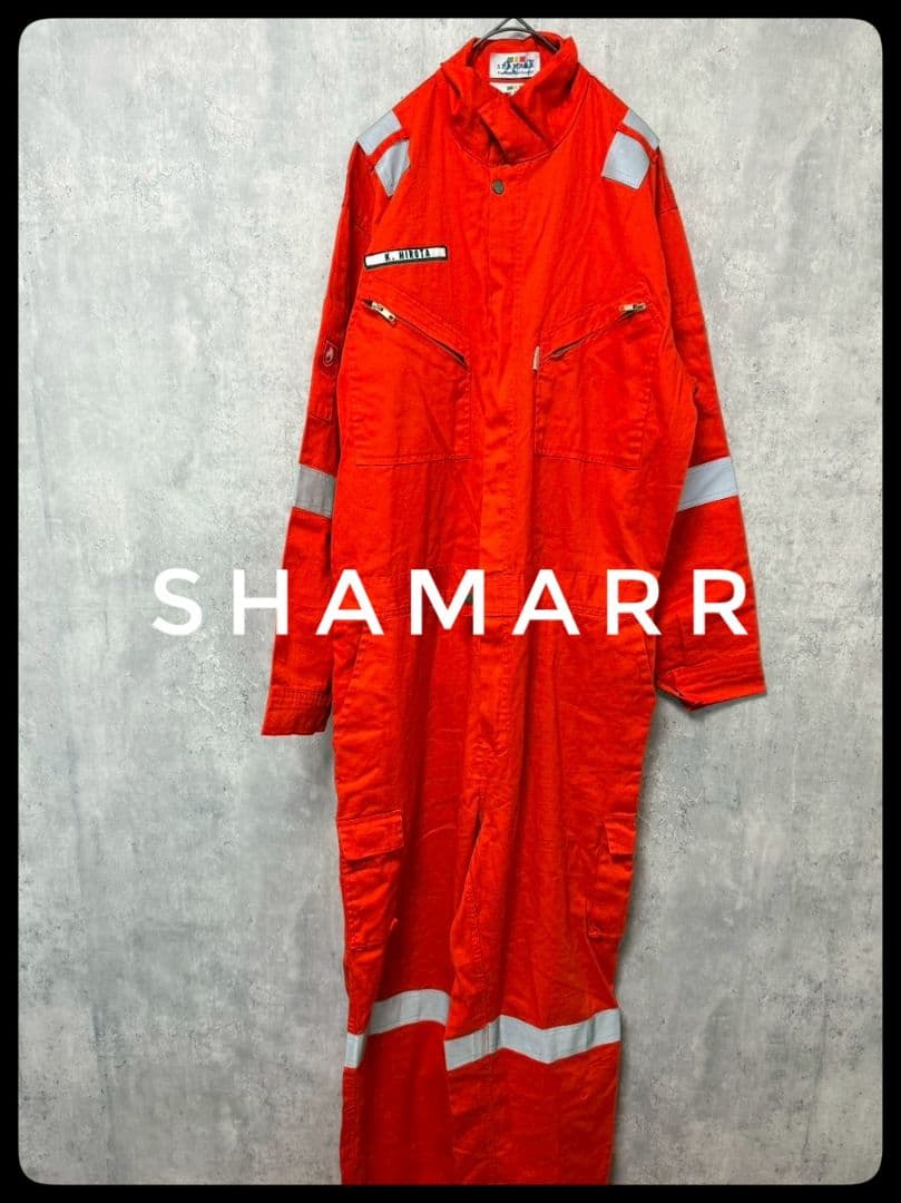 ✴️作業服　海洋掘削　つなぎ　企業ロゴ　オレンジ　希少　XXL 3181-3900-2.jpg