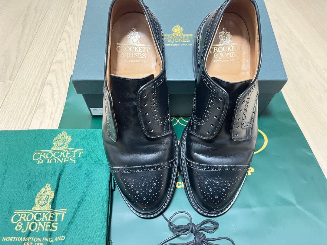 クロケット＆ジョーンズ 【NEWBY】 クロケット＆ジョーンズ NEWBY(ニュービー)セミブローグ ブラック