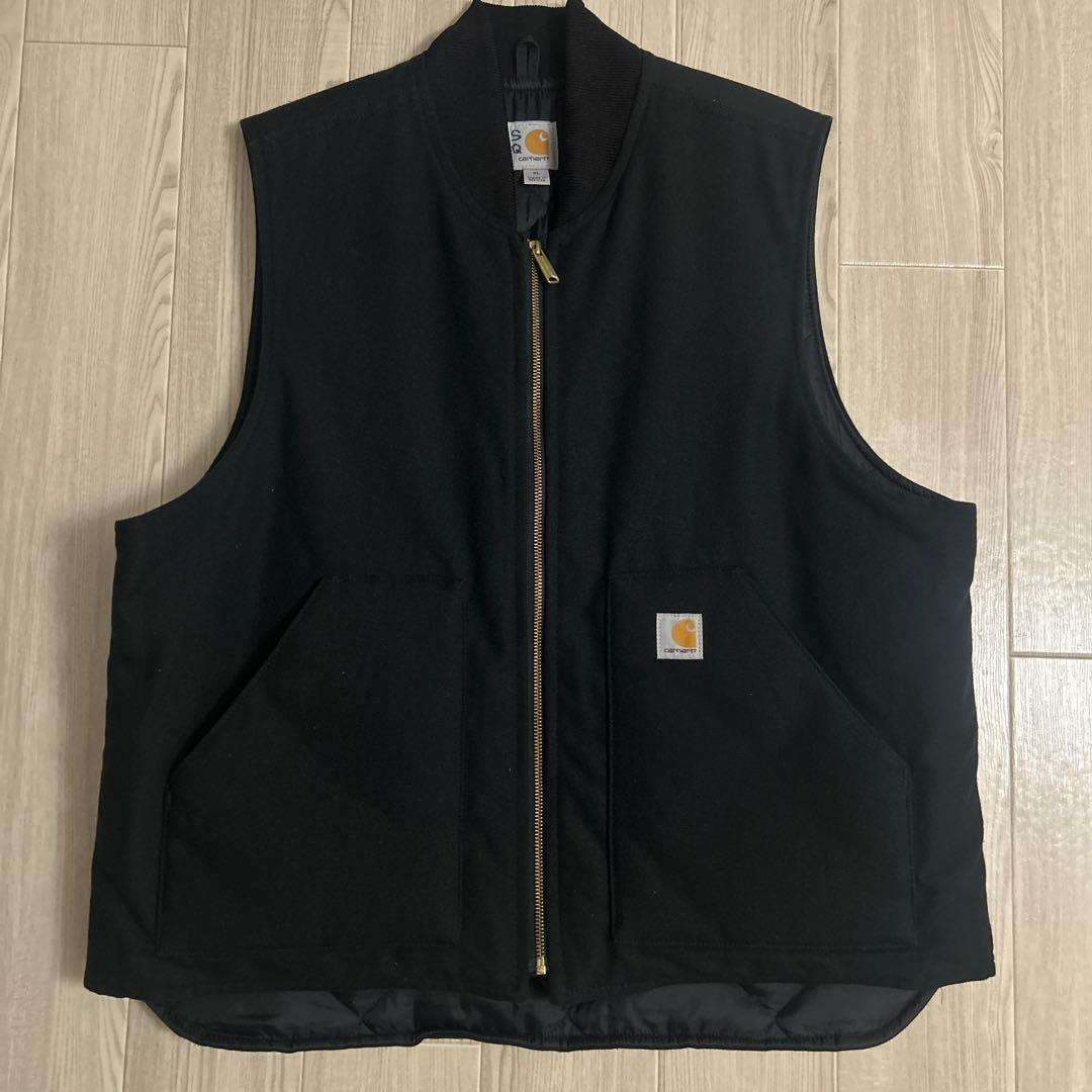 G*E様 (極美品)カーハートベスト、ダックベスト CARHARTT / DUCK VEST BLACK/BROWN-カーハートダック ベスト ブラック