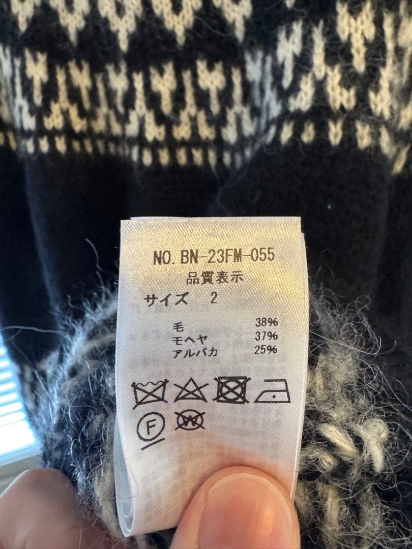 BATONER フェアアイル柄 ニットセーター サイズ2 在庫 処分