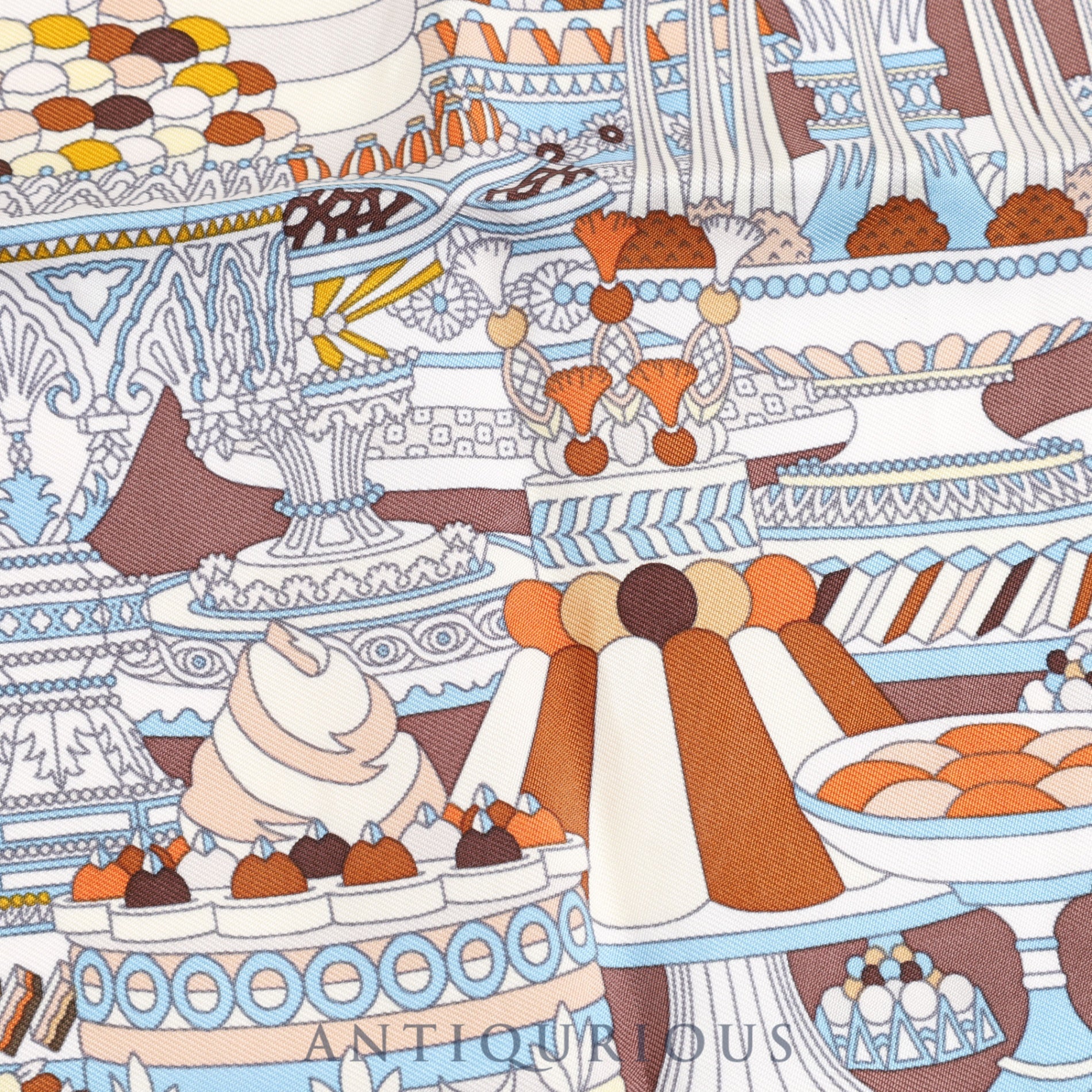 エルメス スカーフ カレ45 LA PATISSERIE FRANCAISE パティスリー